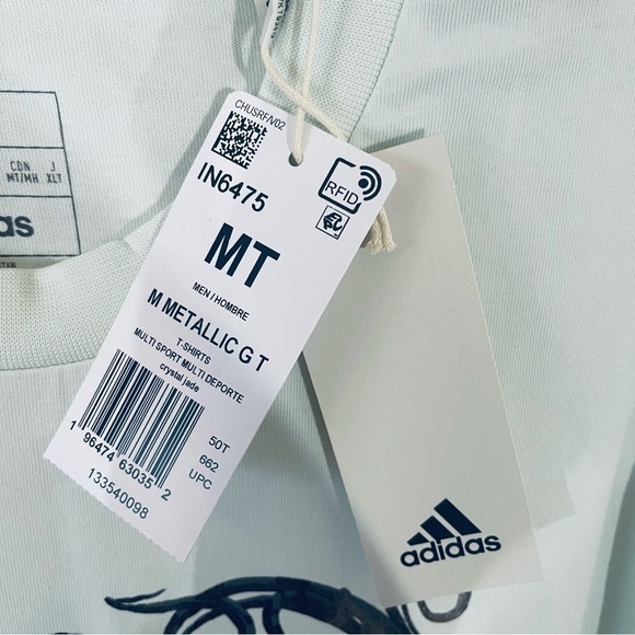 NWT Adidas Men's Crew Neck Short Sleeve T-Shirt, 100% Cotton, Size Medium Tall - Picture 11 of 11